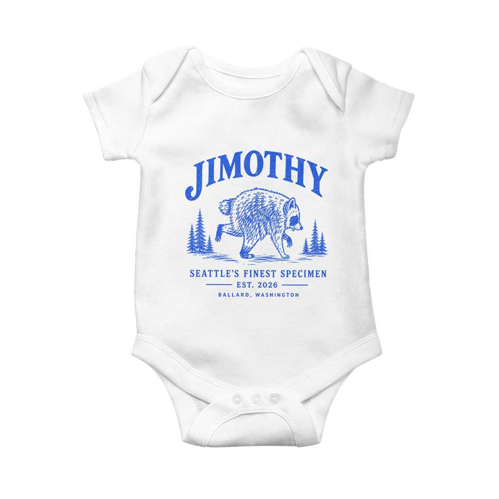 Jimothy Viral Raccoon From Seattle Baby Onesie Funny Trash Panda Wildlife Seattle Feral Legend