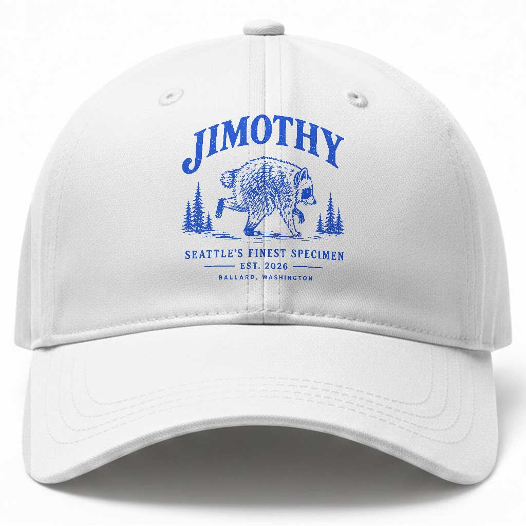 Jimothy Viral Raccoon From Seattle Baseball Cap Funny Trash Panda Wildlife Seattle Feral Legend