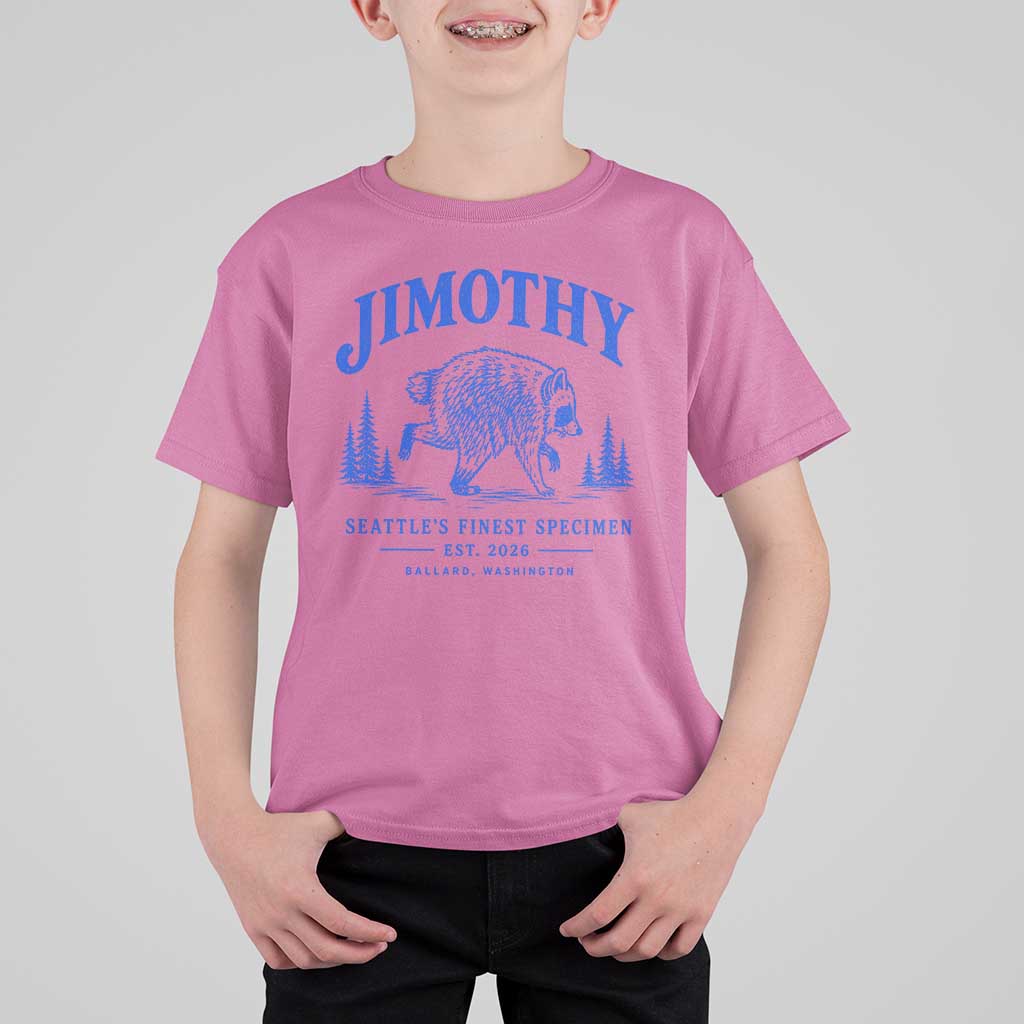 Jimothy Viral Raccoon From Seattle T Shirt For Kid Funny Trash Panda Wildlife Seattle Feral Legend