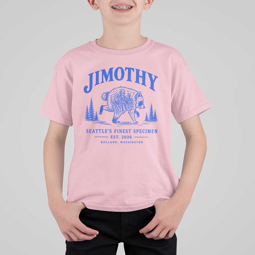 Jimothy Viral Raccoon From Seattle T Shirt For Kid Funny Trash Panda Wildlife Seattle Feral Legend