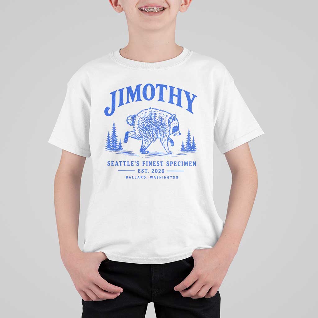 Jimothy Viral Raccoon From Seattle T Shirt For Kid Funny Trash Panda Wildlife Seattle Feral Legend