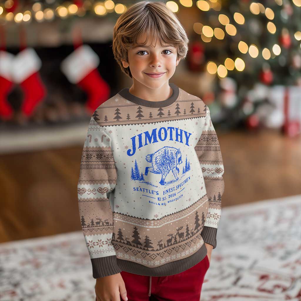 Jimothy Viral Raccoon From Seattle Ugly Christmas Sweater Funny Trash Panda Wildlife Seattle Feral Legend