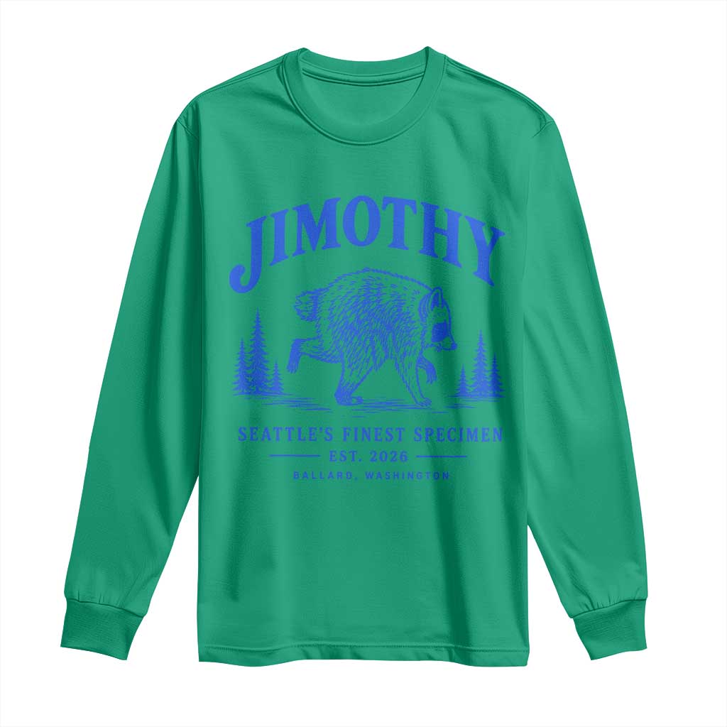 Jimothy Viral Raccoon From Seattle Long Sleeve Shirt Funny Trash Panda Wildlife Seattle Feral Legend
