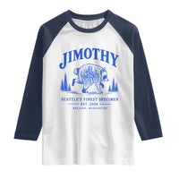 Jimothy Viral Raccoon From Seattle Raglan Shirt Funny Trash Panda Wildlife Seattle Feral Legend