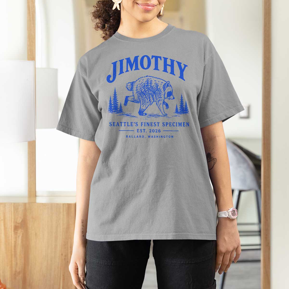 Jimothy Viral Raccoon From Seattle T Shirt For Women Funny Trash Panda Wildlife Seattle Feral Legend