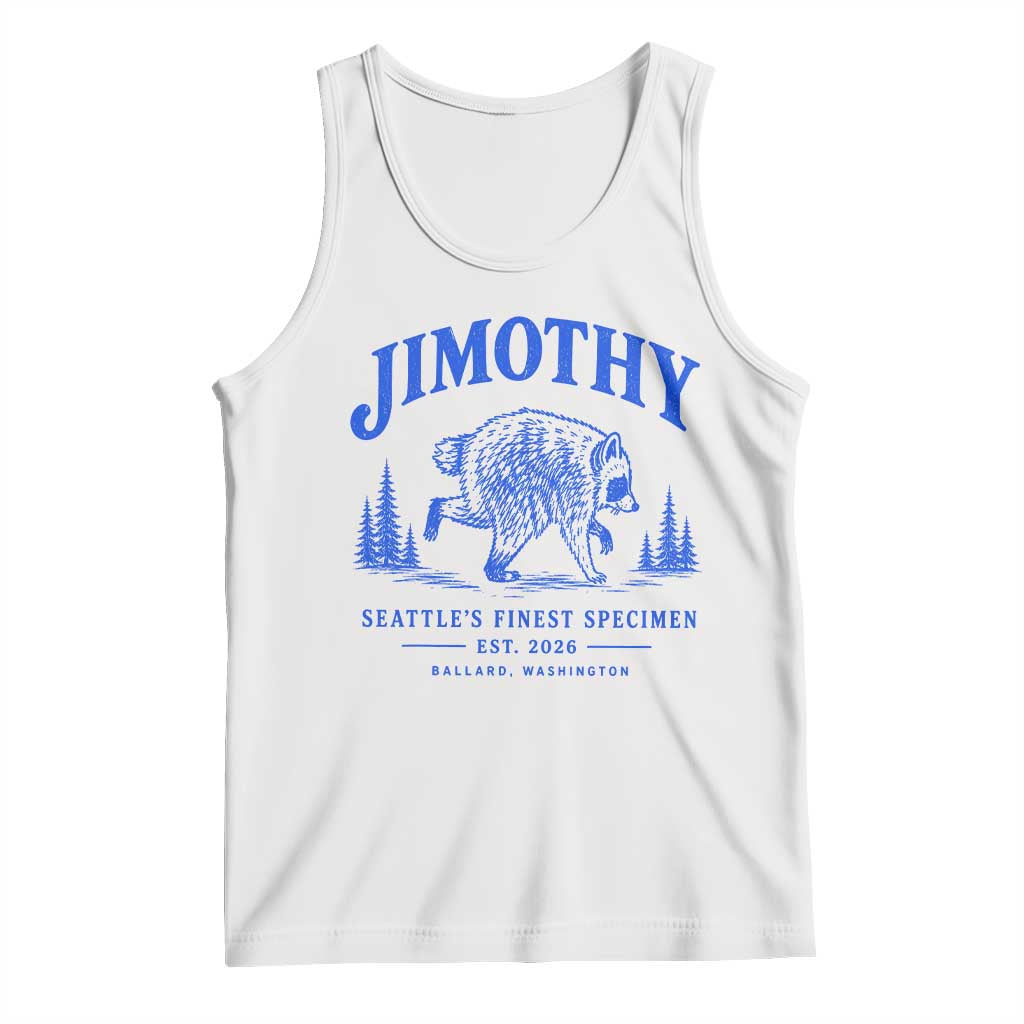 Jimothy Viral Raccoon From Seattle Tank Top Funny Trash Panda Wildlife Seattle Feral Legend