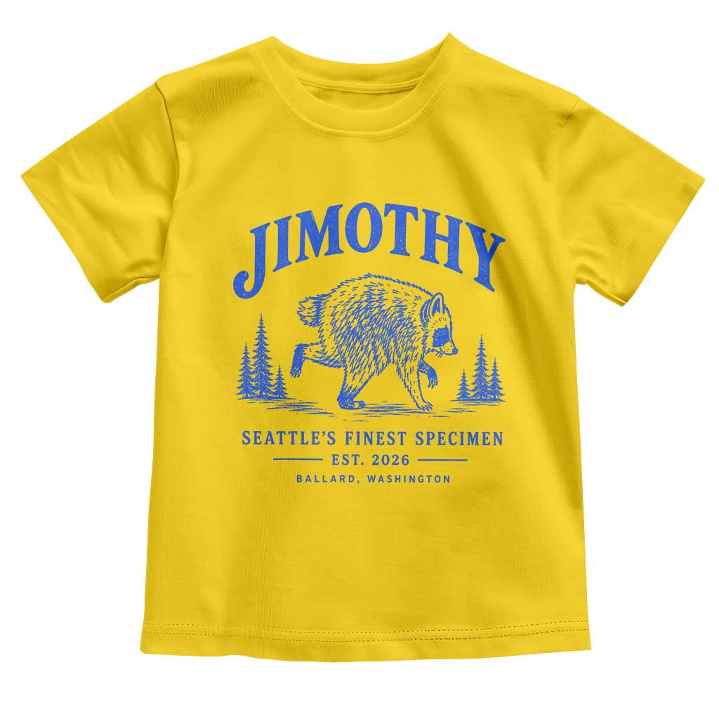 Jimothy Viral Raccoon From Seattle Toddler T Shirt Funny Trash Panda Wildlife Seattle Feral Legend