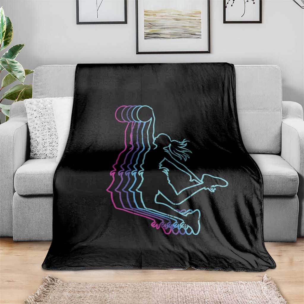Basketball Girl Throw Blanket Player Slam Dunk Teens Girls - Wonder Print Shop