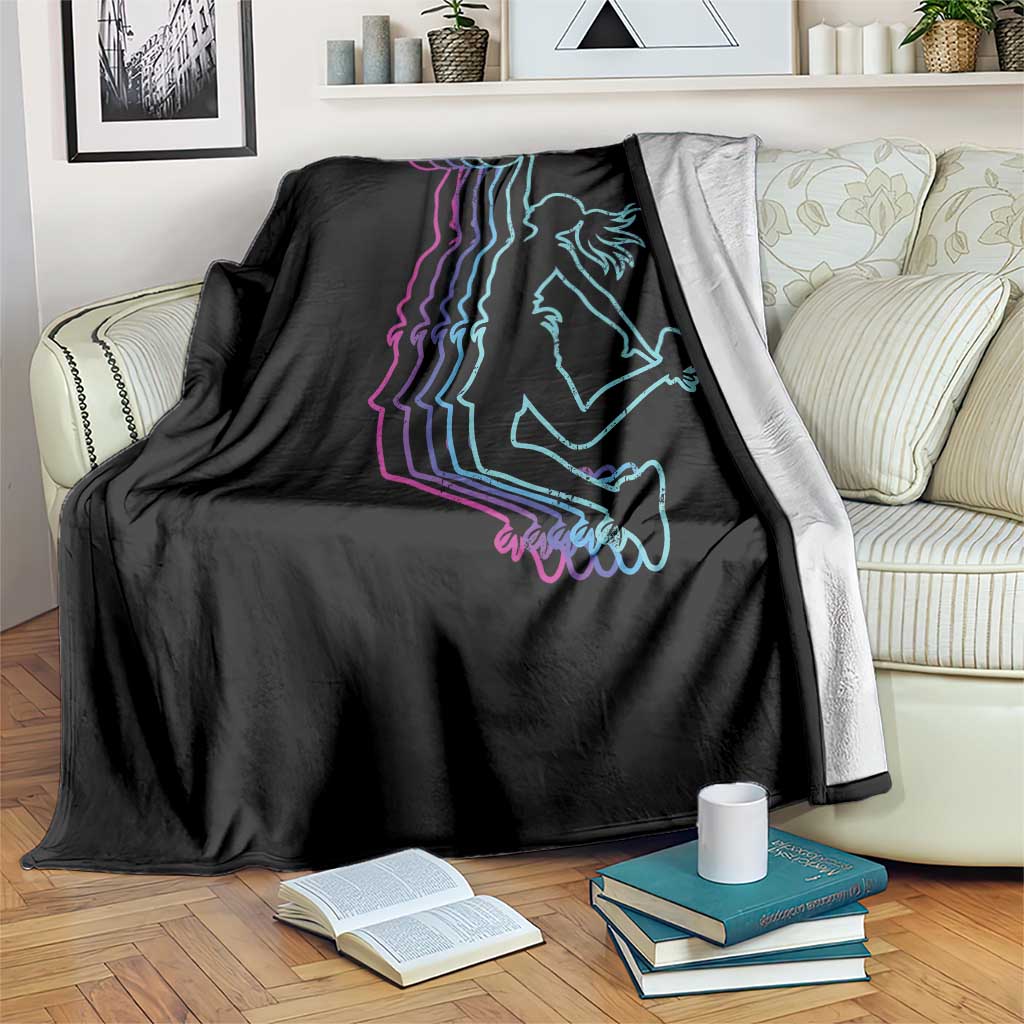 Basketball Girl Throw Blanket Player Slam Dunk Teens Girls - Wonder Print Shop