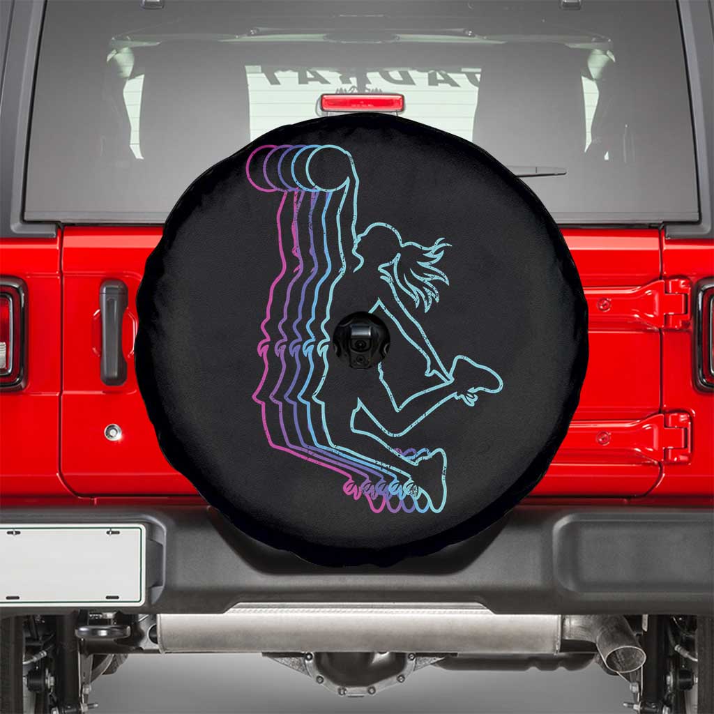 Basketball Girl Spare Tire Cover Player Slam Dunk Teens Girls - Wonder Print Shop
