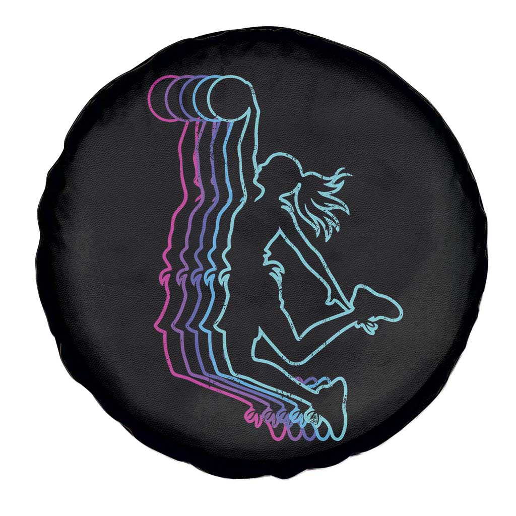 Basketball Girl Spare Tire Cover Player Slam Dunk Teens Girls - Wonder Print Shop