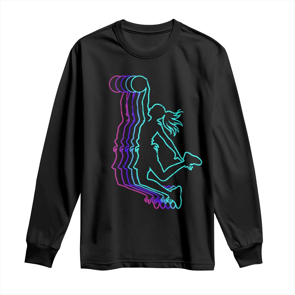 Basketball Girl Long Sleeve Shirt Player Slam Dunk Teens Girls - Wonder Print Shop