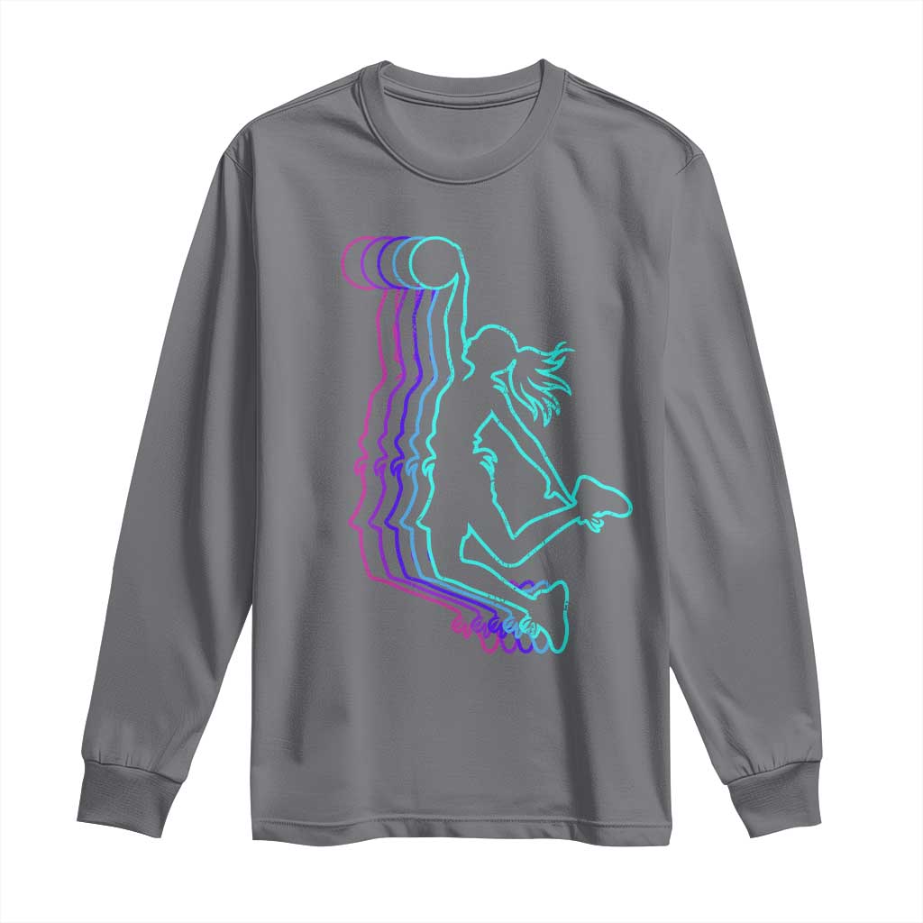 Basketball Girl Long Sleeve Shirt Player Slam Dunk Teens Girls - Wonder Print Shop