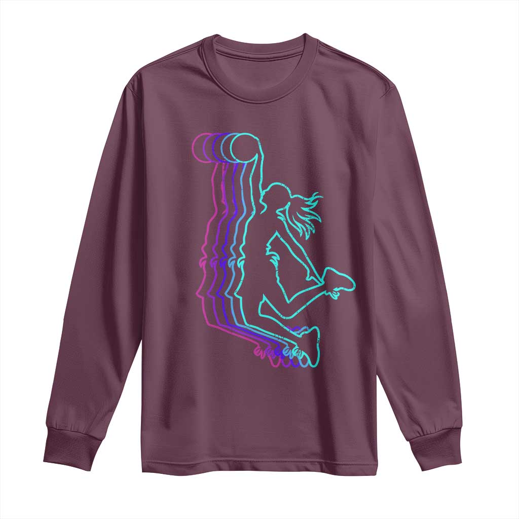 Basketball Girl Long Sleeve Shirt Player Slam Dunk Teens Girls - Wonder Print Shop