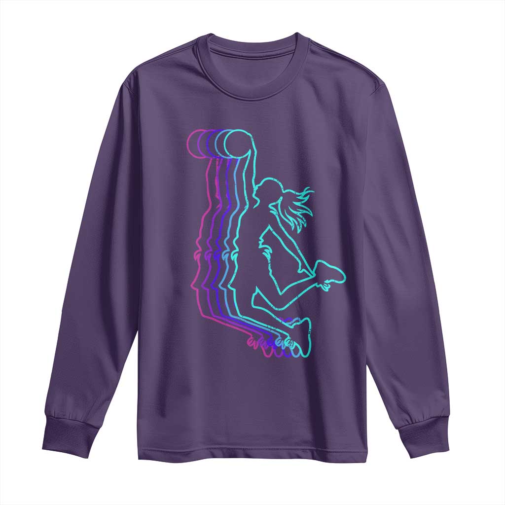 Basketball Girl Long Sleeve Shirt Player Slam Dunk Teens Girls - Wonder Print Shop