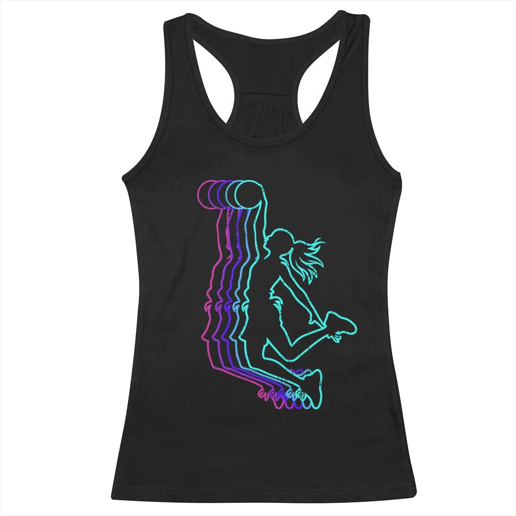 Basketball Girl Racerback Tank Top Player Slam Dunk Teens Girls - Wonder Print Shop
