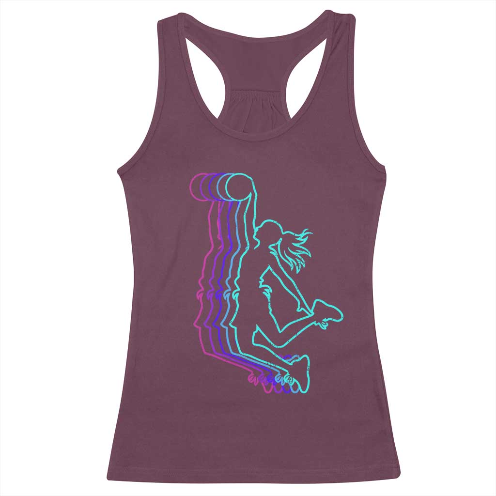 Basketball Girl Racerback Tank Top Player Slam Dunk Teens Girls - Wonder Print Shop