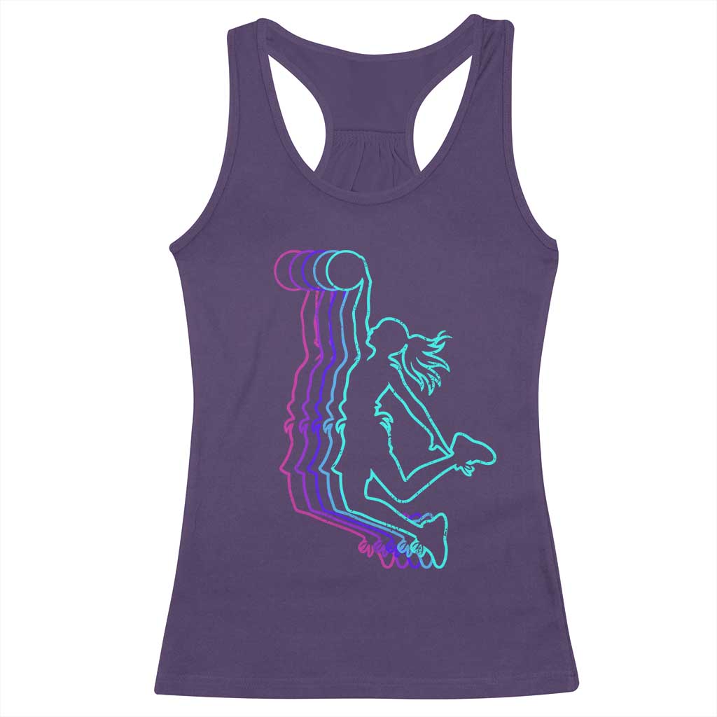 Basketball Girl Racerback Tank Top Player Slam Dunk Teens Girls - Wonder Print Shop