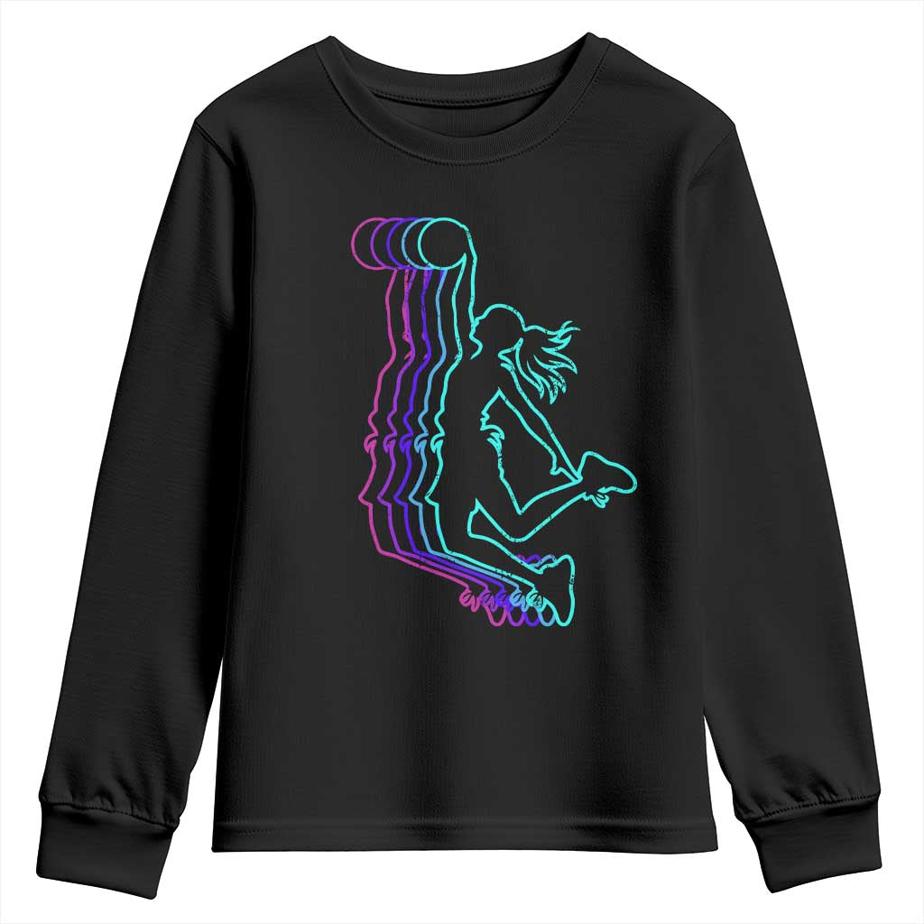 Basketball Girl Youth Sweatshirt Player Slam Dunk Teens Girls - Wonder Print Shop
