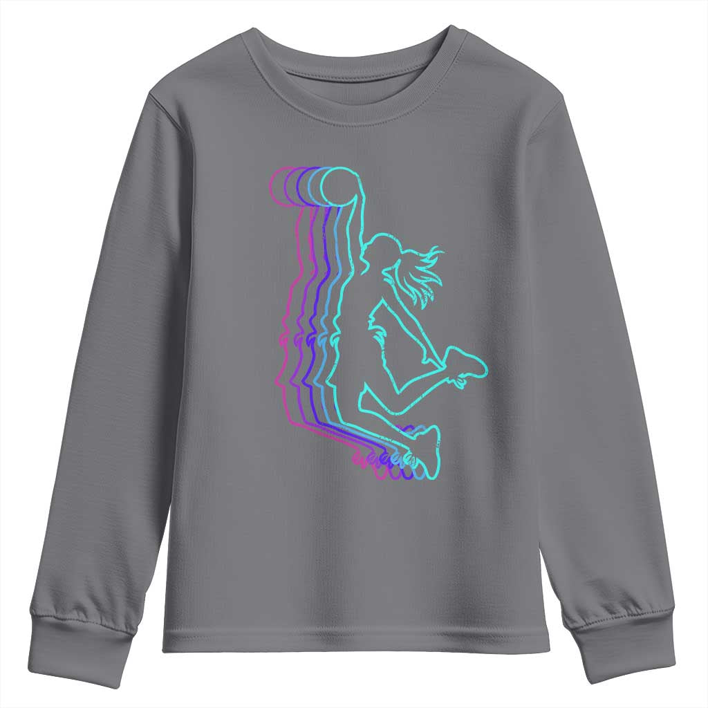 Basketball Girl Youth Sweatshirt Player Slam Dunk Teens Girls - Wonder Print Shop