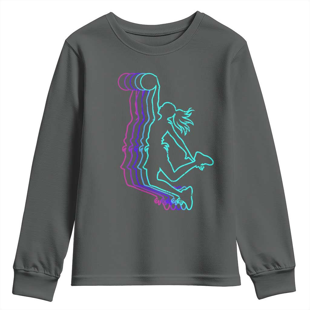Basketball Girl Youth Sweatshirt Player Slam Dunk Teens Girls - Wonder Print Shop