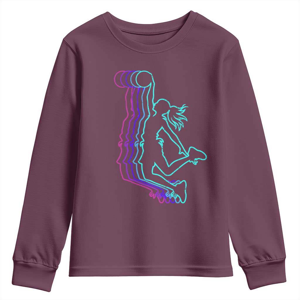 Basketball Girl Youth Sweatshirt Player Slam Dunk Teens Girls - Wonder Print Shop