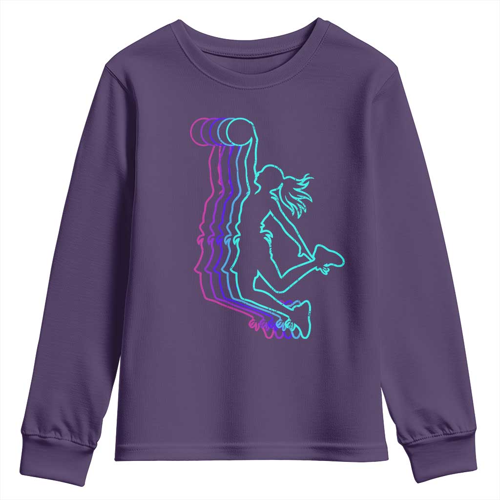 Basketball Girl Youth Sweatshirt Player Slam Dunk Teens Girls - Wonder Print Shop