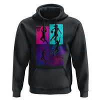 Basketball Girls Hoodie Retro Neon Girl Dunk Hoop Sports - Wonder Print Shop