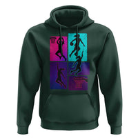 Basketball Girls Hoodie Retro Neon Girl Dunk Hoop Sports - Wonder Print Shop