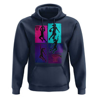 Basketball Girls Hoodie Retro Neon Girl Dunk Hoop Sports - Wonder Print Shop