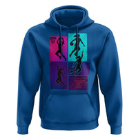 Basketball Girls Hoodie Retro Neon Girl Dunk Hoop Sports - Wonder Print Shop
