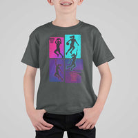 Basketball Girls T Shirt For Kid Retro Neon Girl Dunk Hoop Sports - Wonder Print Shop