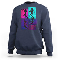 Basketball Girls Sweatshirt Retro Neon Girl Dunk Hoop Sports - Wonder Print Shop