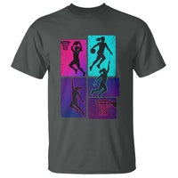 Basketball Girls T Shirt Retro Neon Girl Dunk Hoop Sports - Wonder Print Shop