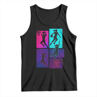 Basketball Girls Tank Top Retro Neon Girl Dunk Hoop Sports - Wonder Print Shop