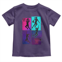 Basketball Girls Toddler T Shirt Retro Neon Girl Dunk Hoop Sports - Wonder Print Shop