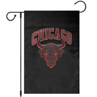 Retro Chicago Garden Flag Bulls Mascot Team Spirit Vintage Basketball Fan - Wonder Print Shop