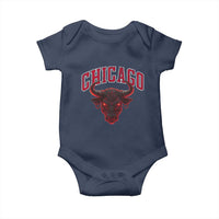 Retro Chicago Baby Onesie Bulls Mascot Team Spirit Vintage Basketball Fan - Wonder Print Shop
