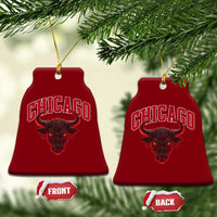 Retro Chicago Ceramic Ornament Bulls Mascot Team Spirit Vintage Basketball Fan - Wonder Print Shop