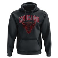 Retro Chicago Hoodie Bulls Mascot Team Spirit Vintage Basketball Fan - Wonder Print Shop