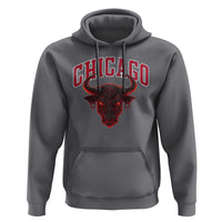 Retro Chicago Hoodie Bulls Mascot Team Spirit Vintage Basketball Fan - Wonder Print Shop