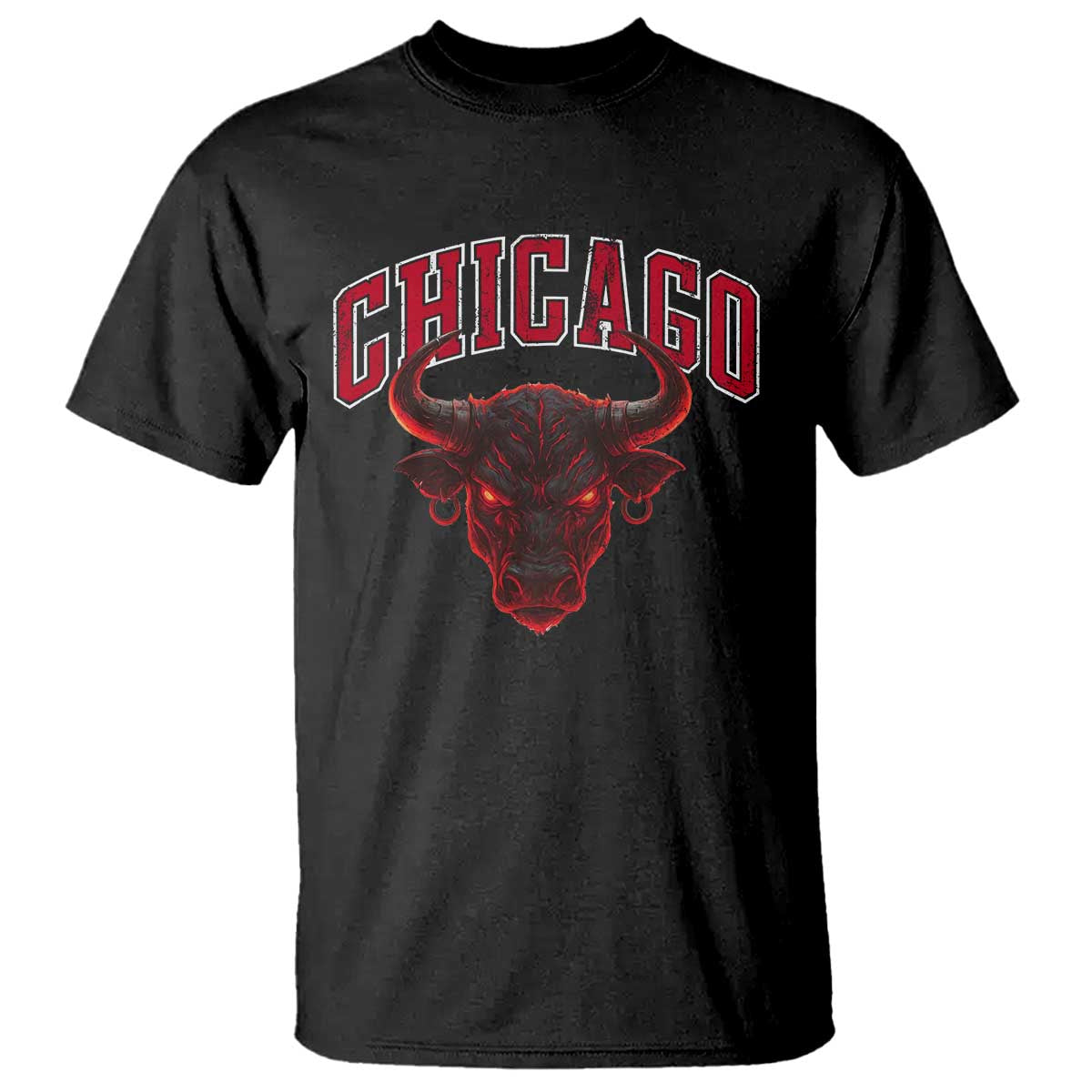 Retro Chicago T Shirt Bulls Mascot Team Spirit Vintage Basketball Fan - Wonder Print Shop