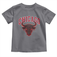 Retro Chicago Toddler T Shirt Bulls Mascot Team Spirit Vintage Basketball Fan - Wonder Print Shop