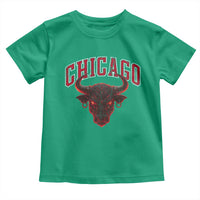 Retro Chicago Toddler T Shirt Bulls Mascot Team Spirit Vintage Basketball Fan - Wonder Print Shop