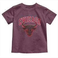 Retro Chicago Toddler T Shirt Bulls Mascot Team Spirit Vintage Basketball Fan - Wonder Print Shop