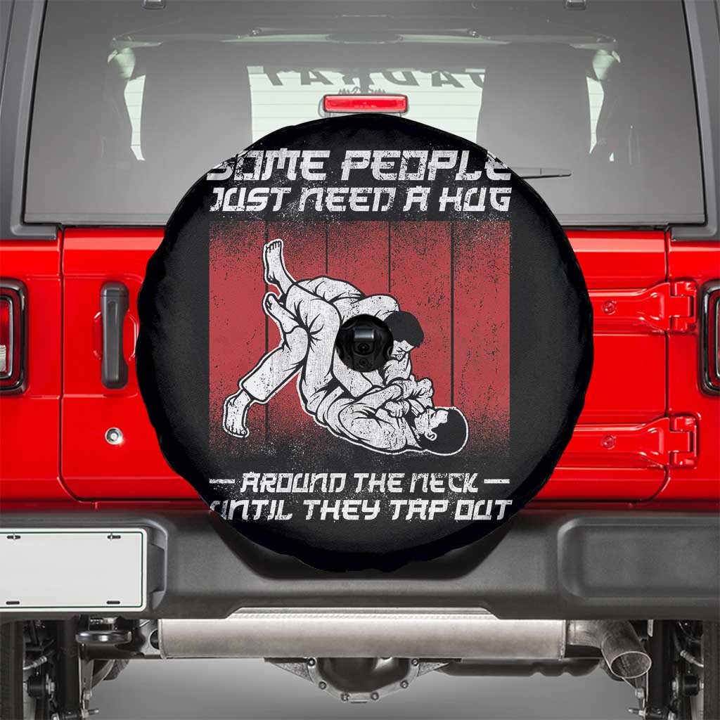Brazilian Jiu Jitsu Spare Tire Cover Some People Just Need A Hug Vintage BJJ - Wonder Print Shop