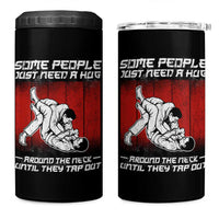 Brazilian Jiu Jitsu 4 in 1 Can Cooler Tumbler Some People Just Need A Hug Vintage BJJ - Wonder Print Shop
