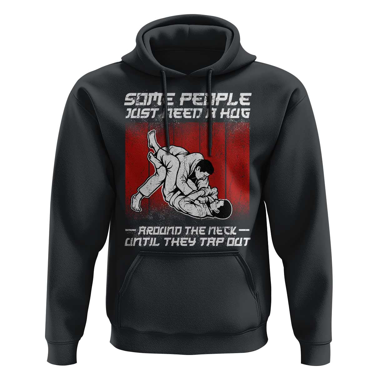 Brazilian Jiu Jitsu Hoodie Some People Just Need A Hug Vintage BJJ - Wonder Print Shop