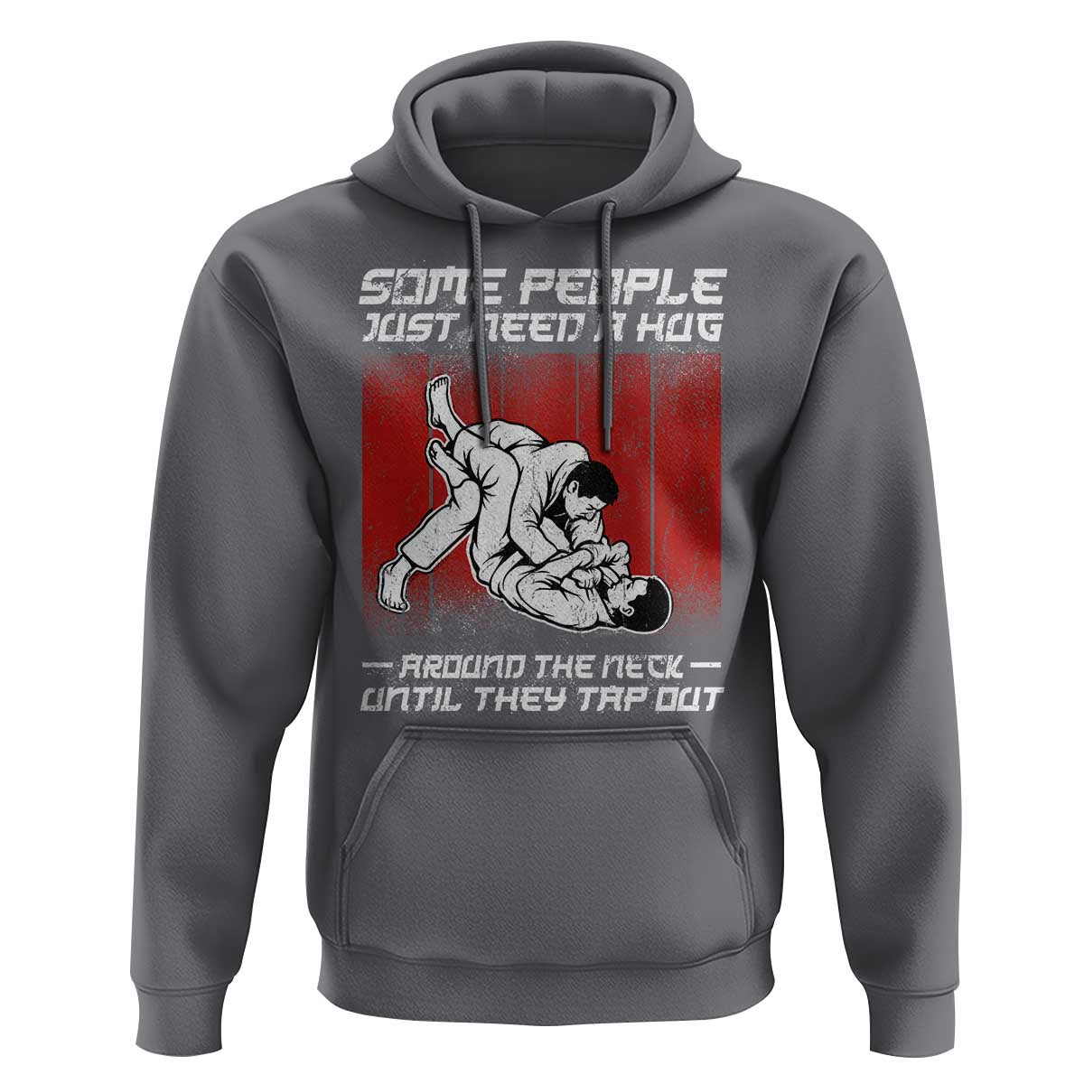 Brazilian Jiu Jitsu Hoodie Some People Just Need A Hug Vintage BJJ - Wonder Print Shop