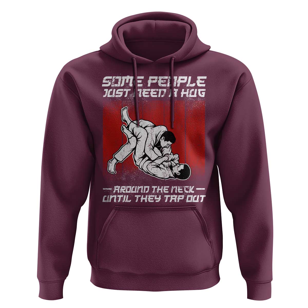 Brazilian Jiu Jitsu Hoodie Some People Just Need A Hug Vintage BJJ - Wonder Print Shop